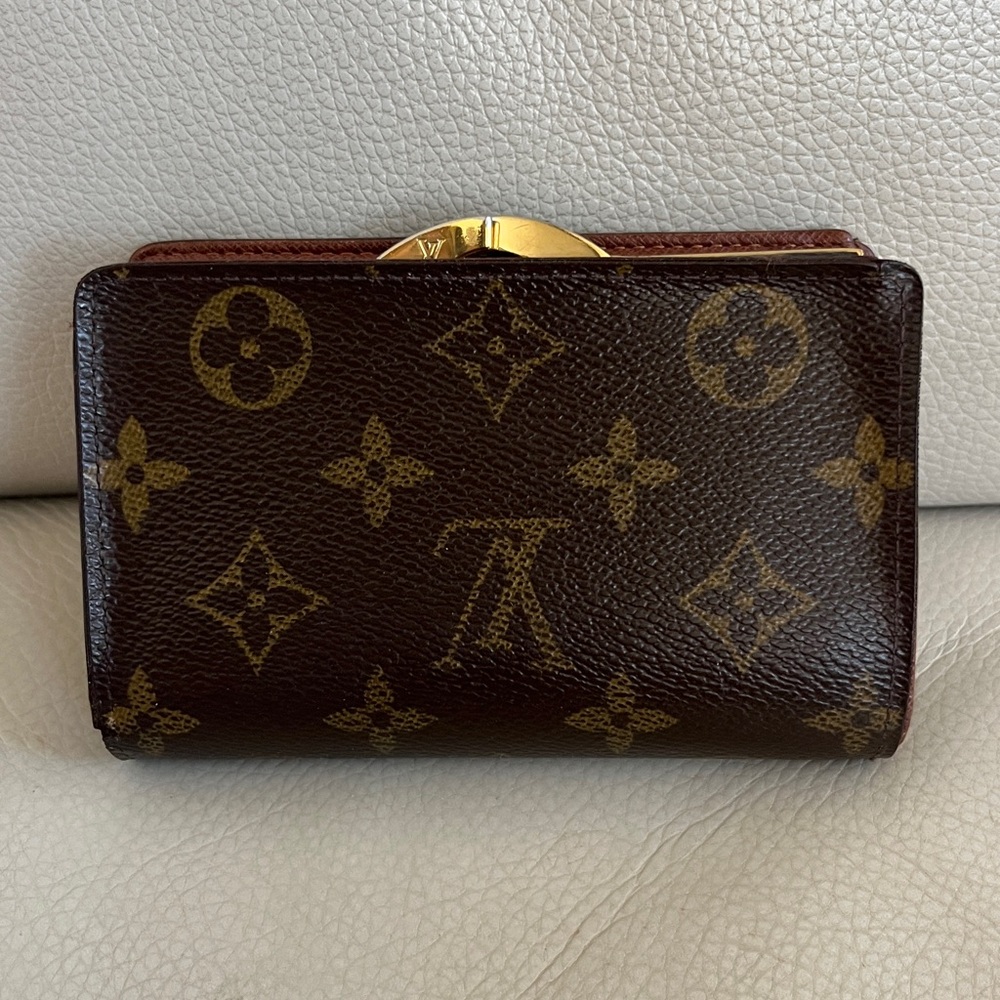 Louis Vuitton Monogram Brown and Gold Bifold and Kisslock Wallet - Picture 6 of 11